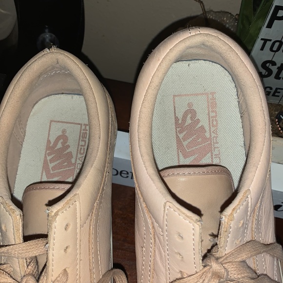 Vans Old Skools Sepia Rose All Leather Tennis Shoe - Picture 2 of 7